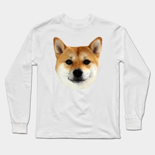 Lilly the Shiba Inu Cute Face Close Up Long Sleeve T-Shirt